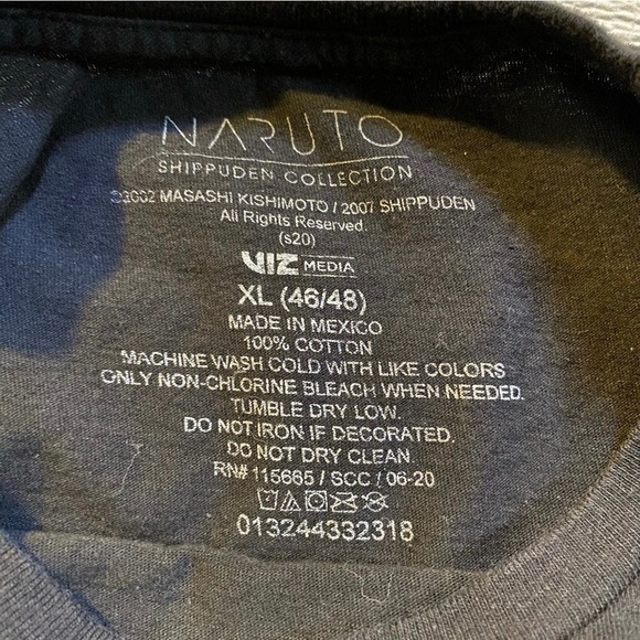 Naruto Uzumaki Mens Shippuden Collection T-Shirt Anime Retro Black XL - Picture 7 of 7